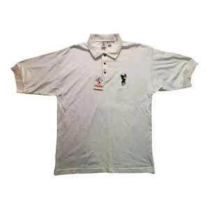 Vintage Mickey & Co Sports Club White Goofy Golf Polo Disney Mens Size XL Wilson
